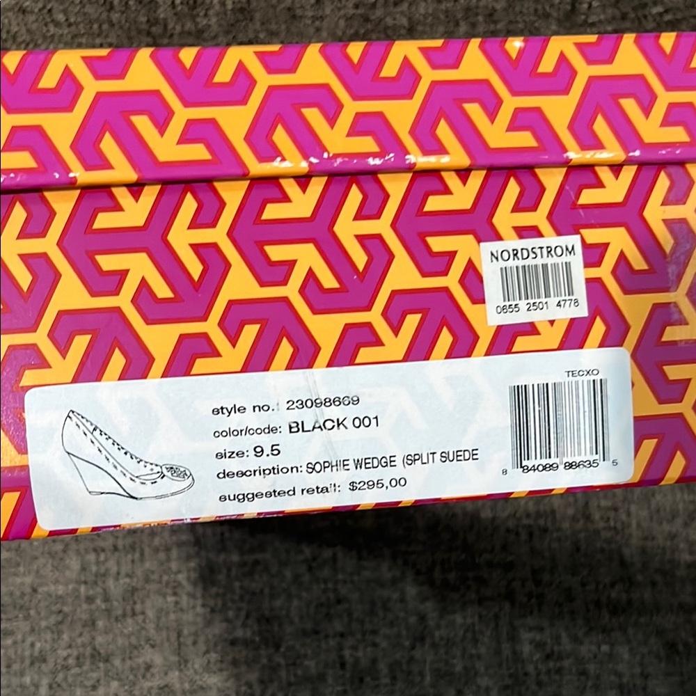 New Tory Burch Sophie Wedge Suede shoes - Picture 12 of 12